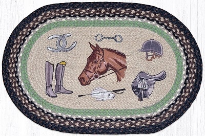 Myrtie Equestrian Printed Area Rug