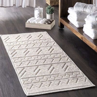 Bathroom Rugs Guide Placement, Long White Rug For Bathroom