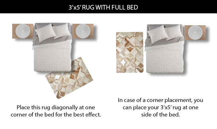 3x5 Rug Size under Full Bed