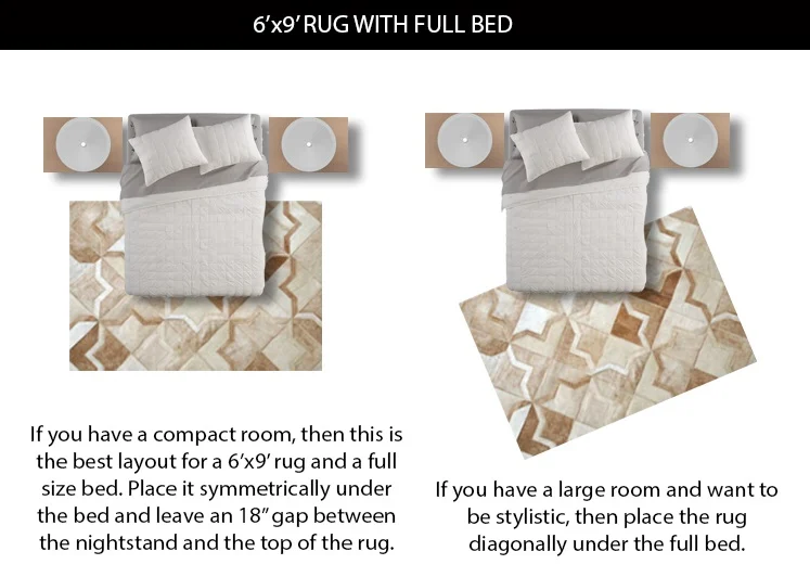 6x9 Rug Size under Full Bed