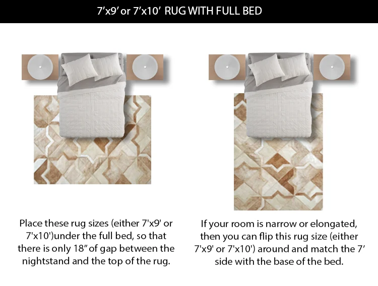 7x9 or 7x10 Rug Size under Full Bed