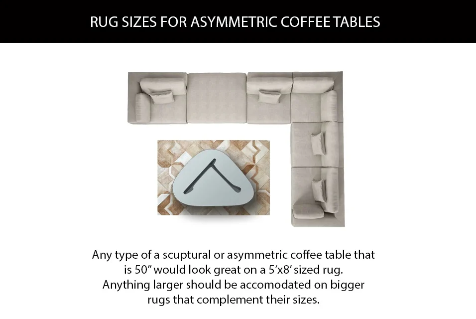 Rug Sizes for Asymmetric Coffee Tables