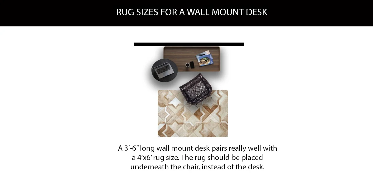 Rug Sizes for a Wall Mount Desk