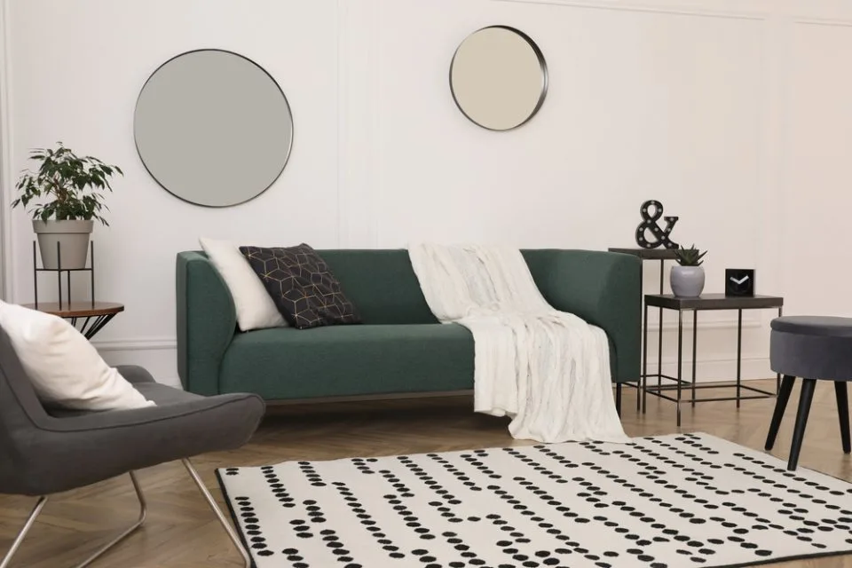 Best Rug Designs That Go With Green Couches - Homely Rugs