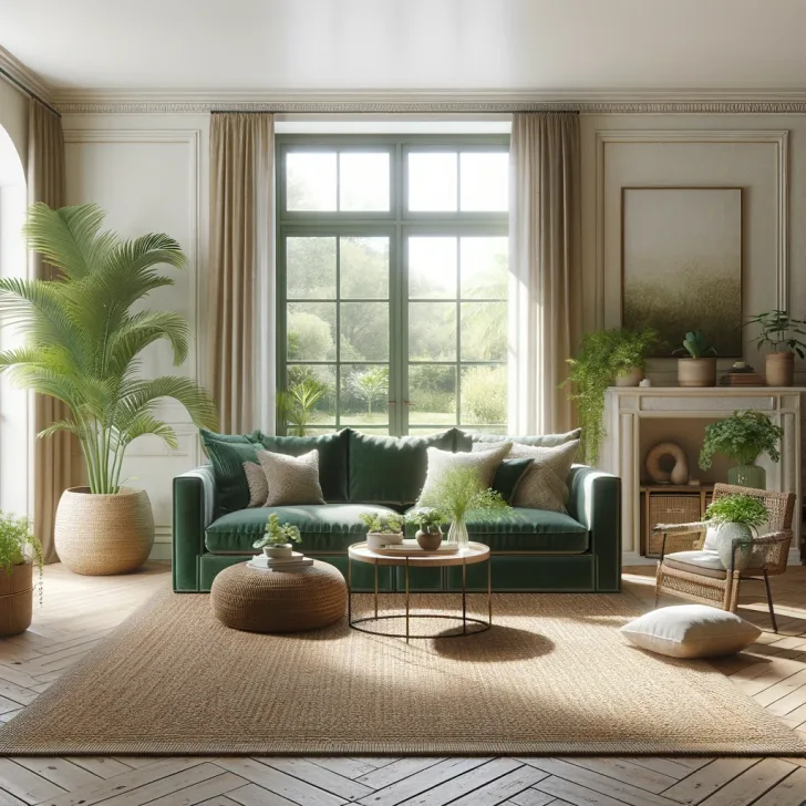 12 Rug Ideas for Green Couches with Pictures