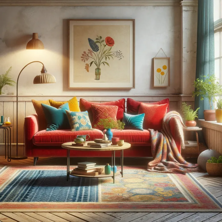 13 Rug Ideas for Red Couches with Pictures