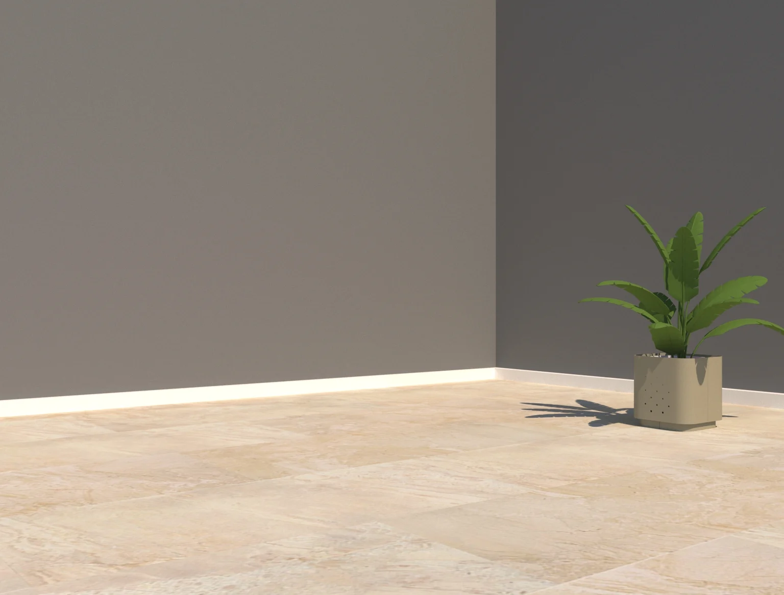 Beige Marble Tiles and grey walls