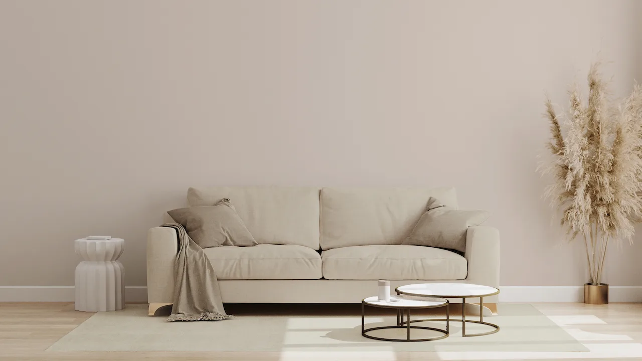 beige furniture with beige walls