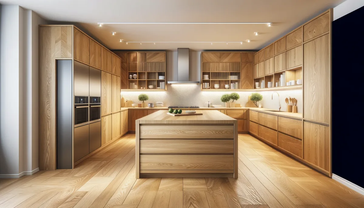Oak Kitchen Feature Top 10 Floor Colors to Pair With Oak Kitchen Cabinets