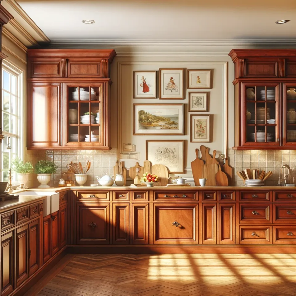 7 Wall Colors to Complement Cherry Kitchen Cabinets