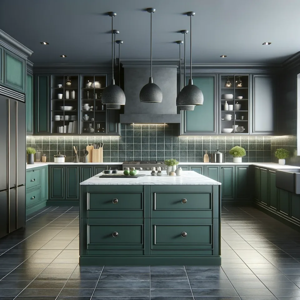 10 Kitchen Cabinet Color Ideas with Gray Floors