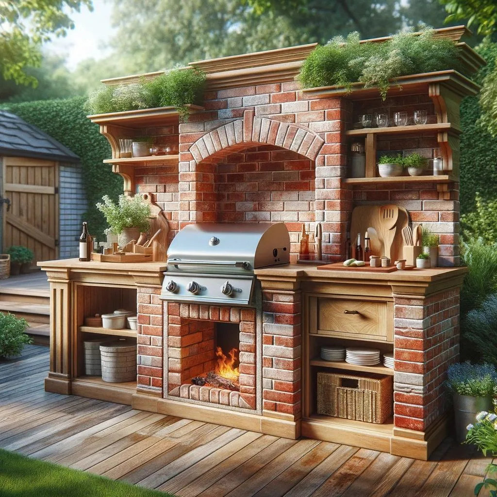 Classic Brick Barbecue Corner