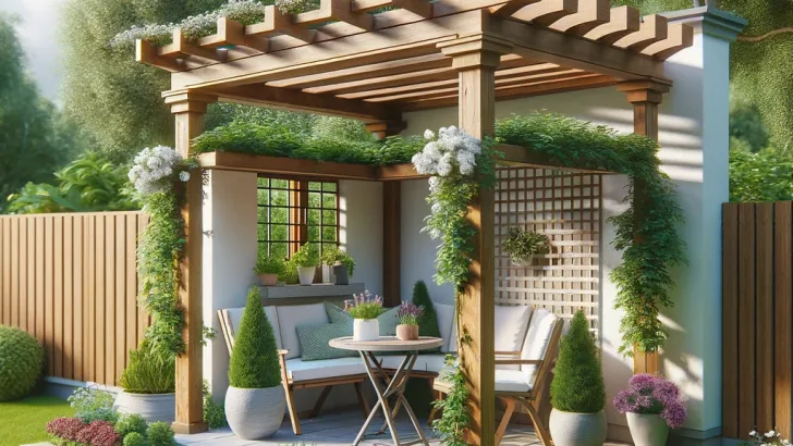 Small backyard pergola designed for smaller spaces