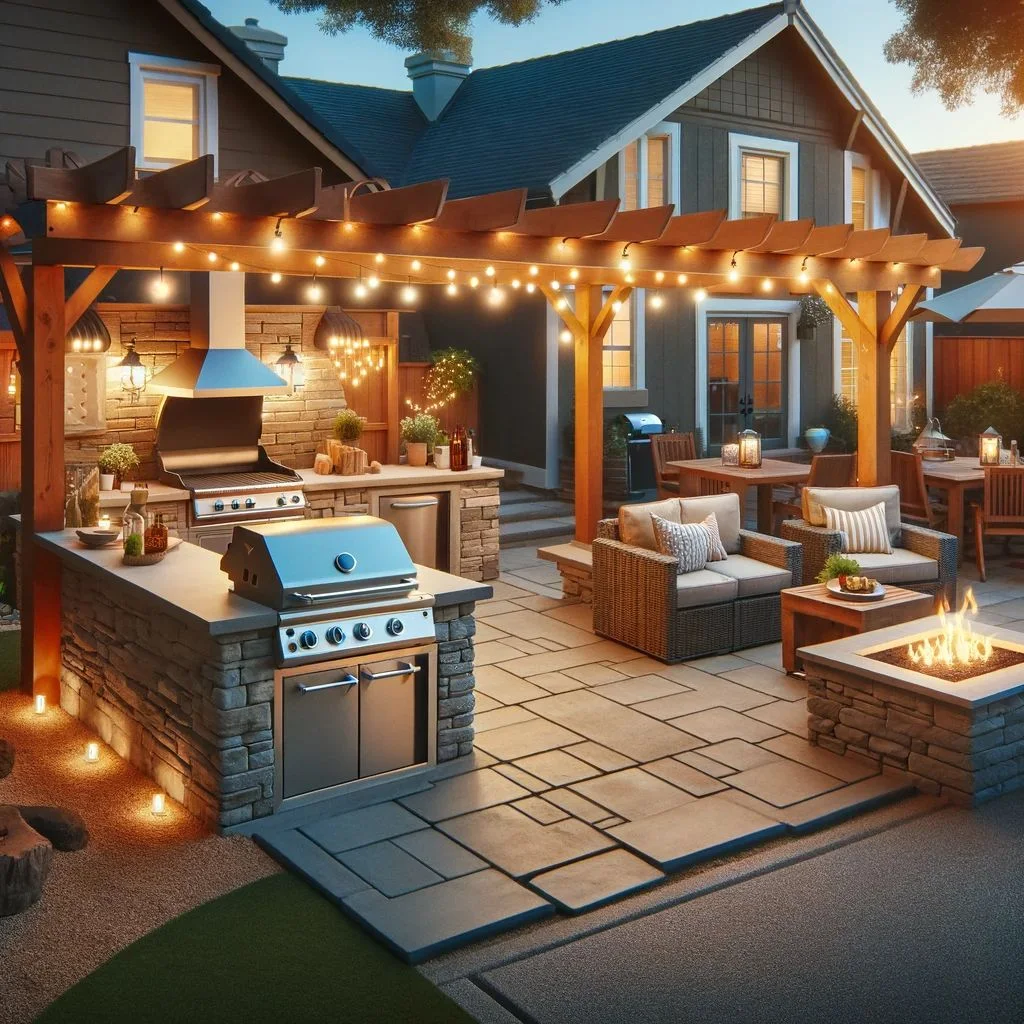 Suburban Oasis Outdoor Kitchen